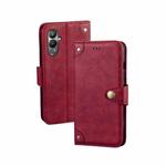 For Tecno Pova 4 idewei Retro Texture Leather Phone Case(Red)
