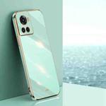For OnePlus Ace XINLI Straight 6D Plating Gold Edge TPU Phone Case(Mint Green)