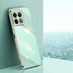 For OnePlus Ace Racing XINLI Straight 6D Plating Gold Edge TPU Phone Case(Mint Green)