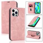 For iPhone 14 Pro Wireless Charging Magsafe Leather Phone Case(Pink)