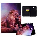 For Samsung Galaxy Tab A 8.0 T350 Electric Pressed TPU Smart Leather Tablet Case(Lion King)
