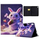 For iPad mini 6 Electric Pressed TPU Smart Leather Tablet Case(Strawberry Bunny)