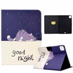 For iPad Pro 11 2020/2018 / Air4 10.9 2020 Electric Pressed TPU Smart Leather Tablet Case(Lazy Cat)