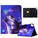 For iPad Pro 11 2020/2018 / Air4 10.9 2020 Electric Pressed TPU Smart Leather Tablet Case(Butterfly Wolf)