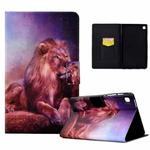 For iPad 10.2 / Air 10.5 2019 / Pro 10.5 2017 Electric Pressed TPU Smart Leather Tablet Case(Lion King)
