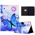 For Lenovo Tab M10 FHD REL Electric Pressed TPU Smart Leather Tablet Case(Blue Butterfly)