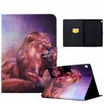 For Lenovo Tab M10 FHD REL Electric Pressed TPU Smart Leather Tablet Case(Lion King)