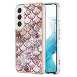 For Samsung Galaxy S23+ 5G Electroplating IMD TPU Phone Case(Pink Scales)