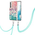 For Samsung Galaxy S23+ 5G Electroplating IMD TPU Phone Case with Lanyard(Colorful Scales)