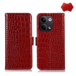 For OPPO Reno9 / Reno9 Pro Crocodile Top Layer Cowhide Leather Phone Case(Red)