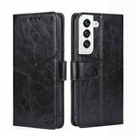 For Samsung Galaxy S23 5G Geometric Stitching Horizontal Flip Leather Phone Case(Black)