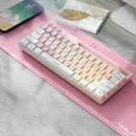 AULA F3061 Wired Mini RGB Backlit Mechanical Keyboard(White+Pink)