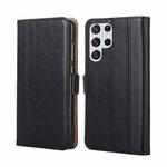 For Samsung Galaxy S23 Ultra 5G Ostrich Texture Flip Leather Phone Case(Black)