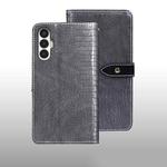 For Tecno Pova 3 idewei Crocodile Texture Leather Phone Case(Grey)