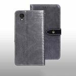For Alcatel 1 Ultra idewei Crocodile Texture Leather Phone Case(Grey)