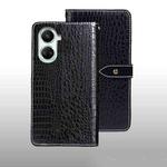 For Huawei nova 10 SE idewei Crocodile Texture Leather Phone Case(Black)