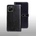 For Huawei nova Y61 4G idewei Crocodile Texture Leather Phone Case(Black)