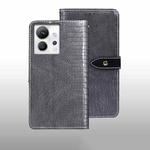 For Infinix Zero Ultra 5G idewei Crocodile Texture Leather Phone Case(Grey)