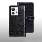 For Infinix Zero Ultra 5G idewei Crocodile Texture Leather Phone Case(Black)