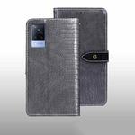 For vivo V21s idewei Crocodile Texture Leather Phone Case(Grey)