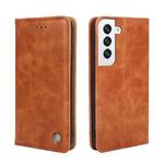 For Samsung Galaxy S23+ 5G Non-Magnetic Retro Texture Flip Leather Phone Case(Brown)