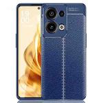 For OPPO Reno9 Pro+ Litchi Texture Shockproof TPU Phone Case(Blue)