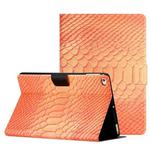 For iPad Air / Air 2 / 9.7 2017 / 9.7 2018 Solid Color Crocodile Texture Leather Smart Tablet Case(Orange)