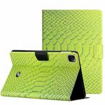 For iPad Pro 11 2020 / 2018 / Air 2020 10.9 Solid Color Crocodile Texture Leather Smart Tablet Case(Green)