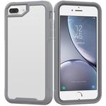 For iPhone 8 Plus & 7 Plus Transparent Series Frame TPU + PC Dust-proof Scratch-proof Drop-proof Protective Case(Grey)