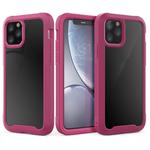 For iPhone 11 Pro Transparent Series Frame TPU + PC Dust-proof Scratch-proof Drop-proof Protective Case(Dark Red)