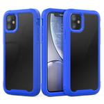For iPhone 11 Transparent Series Frame TPU + PC Dust-proof Scratch-proof Drop-proof Protective Case(Blue)