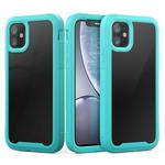 For iPhone 11 Transparent Series Frame TPU + PC Dust-proof Scratch-proof Drop-proof Protective Case(Light Blue)