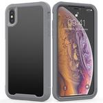 For iPhone XS / X Transparent Series Frame TPU + PC Dust-proof Scratch-proof Drop-proof Protective Case(Grey)
