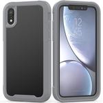 For iPhone XR Transparent Series Frame TPU + PC Dust-proof Scratch-proof Drop-proof Protective Case(Grey)