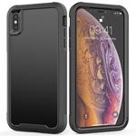 For iPhone XS Max Transparent Series Frame TPU + PC Dust-proof Scratch-proof Drop-proof Protective Case(Black)