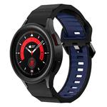 For Samsung Galaxy Watch5 Pro Wave Two Color Silicone Watch Band(Black Blue)