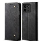 For Xiaomi 13 Pro Denim Texture Leather Phone Case(Black)