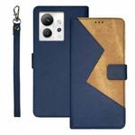 For Infinix Zero Ultra 5G idewei Two-color Splicing Leather Phone Case(Blue)