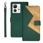 For Infinix Zero Ultra 5G idewei Two-color Splicing Leather Phone Case(Green)