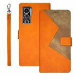For ZTE Axon 30S idewei Two-color Splicing Leather Phone Case(Orange)