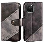 For Huawei nova Y61 4G idewei Color Contrast Retro Texture Leather Phone Case(Black)