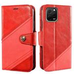 For Huawei nova Y61 4G idewei Color Contrast Retro Texture Leather Phone Case(Red)