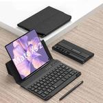 For Huawei Mate Xs 2 GKK Magnetic Folding Bluetooth Keyboard Leather Case with Pen(Carbon Fibre)