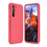 For Samsung Galaxy S23+ 5G 3 in 1 Solid Color Shockproof Protective Phone Case(Rose Red)