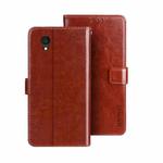 For Alcatel 1 Ultra idewei Crazy Horse Texture Leather Phone Case(Brown)