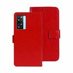 For OPPO A77s idewei Crazy Horse Texture Leather Phone Case(Red)