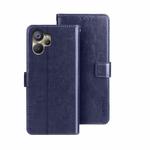 For Realme 10 5G idewei Crazy Horse Texture Leather Phone Case(Dark Blue)