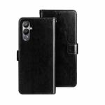 For Tecno Pova 4 idewei Crazy Horse Texture Leather Phone Case(Black)