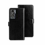 For ZTE Axon 30S idewei Crazy Horse Texture Leather Phone Case(Black)