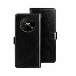 For Honor X40 GT idewei Crazy Horse Texture Leather Phone Case(Black)